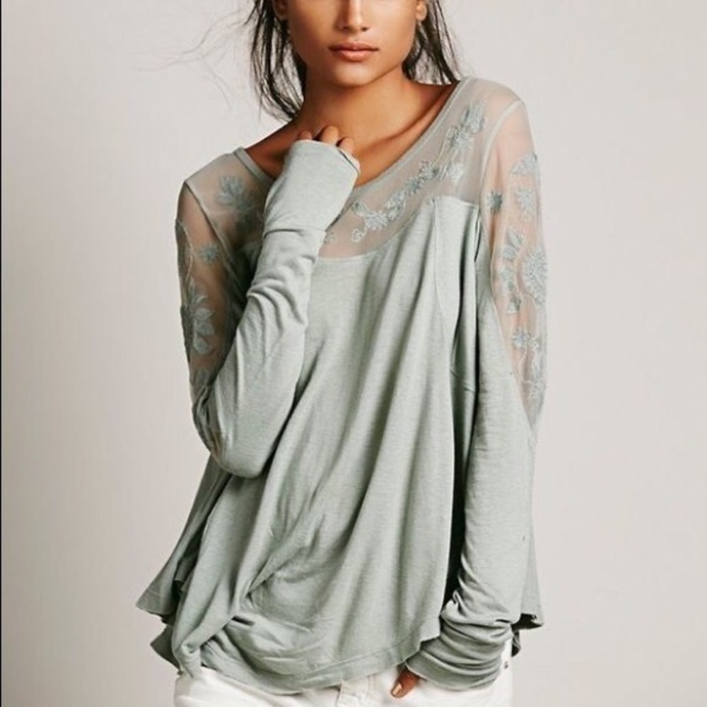 Free People New Romantics lace top